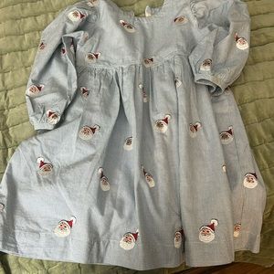 Pink chicken New York Santa dress 6y